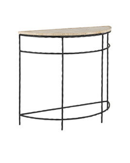 Boyles Travertine Demi-Lune Table (92|4000-0138)
