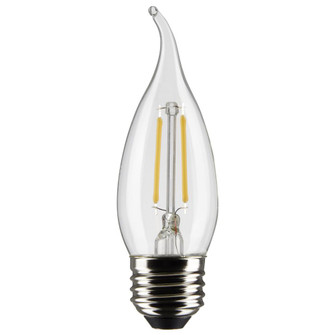 3 Watt CA10 LED Filament; Clear; Medium base; 90 CRI; 2700K; 120 Volt (27|S21310)