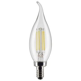 5.5 Watt CA10 LED Filament; Clear; Candelabra base; 90 CRI; 4000K; 120 Volt (27|S21306)