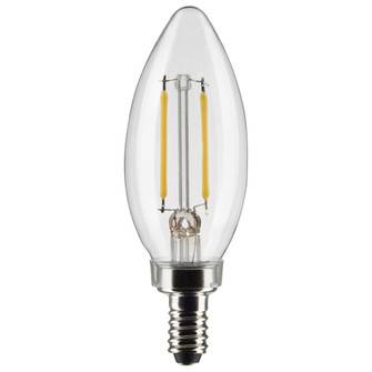 3 Watt B11 LED Filament; Clear; Candelabra base; 90 CRI; 2700K; 120 Volt (27|S21262)