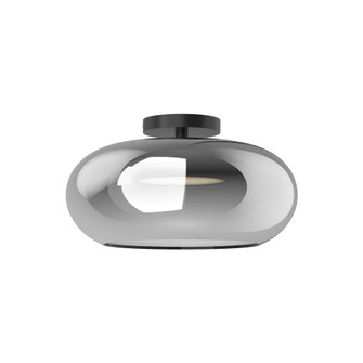 Trinity 14-in Black/Chrome Dimmable LED Semi Flush Mount (461|SF62014-BK/CH)