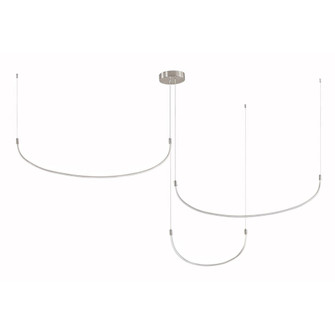 Talis 90-in Brushed Nickel 3 Light Dimmable LED Multi Pendant (461|MP89390-BN)