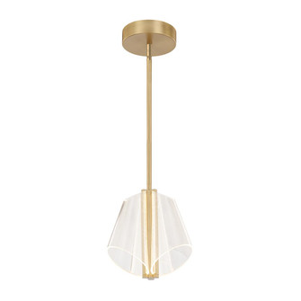 Mulberry 11-in Brushed Gold/Light Guide LED Pendant (461|PD62511-BG/LG)