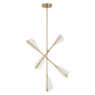 Mulberry 37-in Brushed Gold/Light Guide LED Chandeliers (461|CH62737-BG/LG)