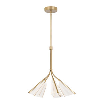 Mulberry 28-in Brushed Gold/Light Guide LED Chandeliers (461|CH62628-BG/LG)