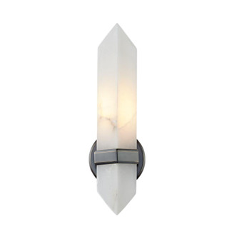 Valencia 5-in Alabaster 1 Light Damp-Rated Wall/Vanity Light with Ubran Bronze Finish (7713|WV334105UBAR)