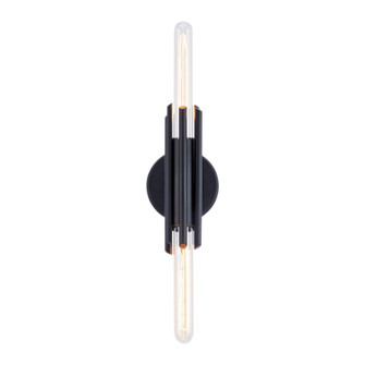 Torres 11-in Matte Black 2 Lights Damp-Rated Wall/Vanity Light (7713|WV335811MB)