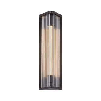 Sabre 12-in Ribbed Glass/Urban Bronze Damp-Rated Dimmable LED Wall/Vanity Light (7713|WV339112UBCR)