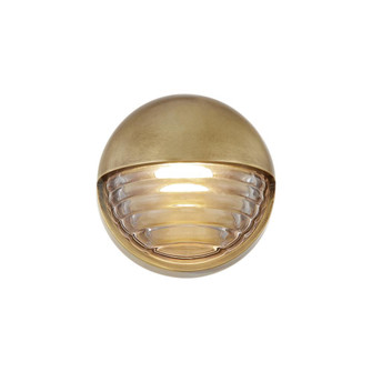 Palais 6-in Ribbed Glass/Vintage Brass Damp-Rated Dimmable LED Wall/Vanity Light (7713|WV330106VBCR)