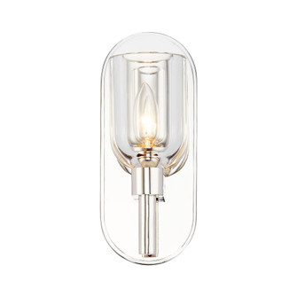 Lucian 9-in Clear Crystal/Polished Nickel 1 Light Damp-Rated Wall/Vanity Light (7713|WV338101PNCC)