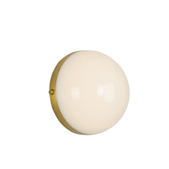 Globo 7-in Brushed Gold Damp-Rated Dimmable LED Wall/Vanity Light (7713|WV301001BG)