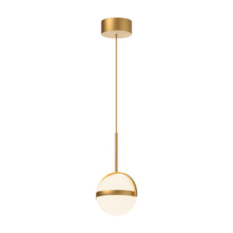 Globo 7-in Brushed Gold Dimmable LED Pendant (7713|PD301001BG)