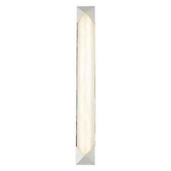 Caesar 25-in Alabaster Damp-Rated Dimmable LED Wall/Vanity Light with Polished Nickel Finish (7713|WV323225PNAR)