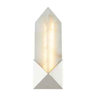 Caesar 12-in Alabaster Damp-Rated Dimmable LED Wall/Vanity Light with Polished Nickel Finish (7713|WV323112PNAR)