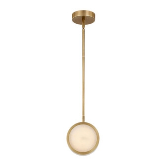 Blanco 6-in Vintage Brass/Alabaster LED Pendant (7713|PD325106VBAR)