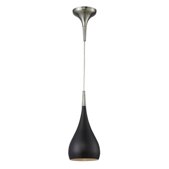 Lindsey 1-Light Mini Pendant in Satin Nickel with Oiled Bronze Shade (91|31341/1OB)