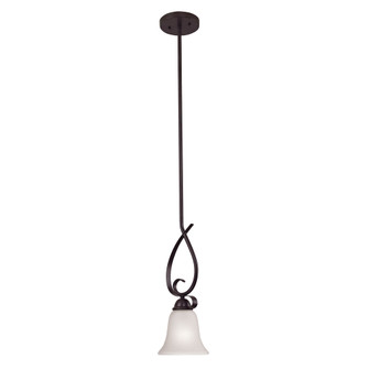 Brighton 1-Light Mini Pendant in Oil Rubbed Bronze and White Glass (91|1051PS/10)