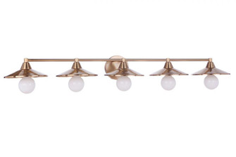 Isaac 5 Light Vanity in Satin Brass (20|12546SB5)