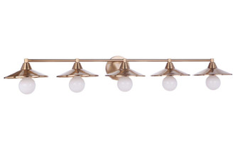 Isaac 5 Light Vanity in Satin Brass (20|12546SB5)