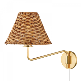 Issa Plug-In Sconce (6939|HL704201-AGB)