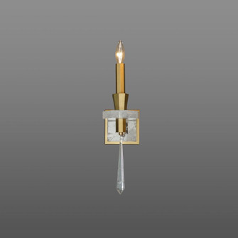 Amadeus 1 Light 120V Wall Sconce in Heirloom Gold with Optic Haze Quartz (168|S9319-22OH)