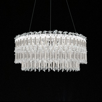 Tahitian 25in LED 3000K/3500K/4000K 120V-277V Pendant in Antique Silver with Clear Optic Crystal (168|S8124-48O)