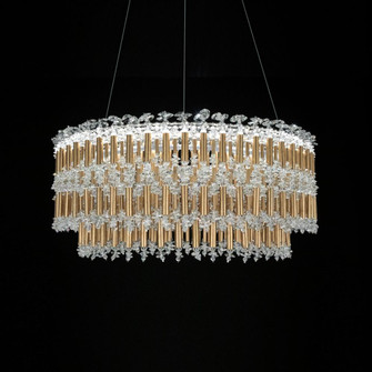 Tahitian 25in LED 3000K/3500K/4000K 120V-277V Pendant in Heirloom Gold with Clear Optic Crystal (168|S8124-22O)