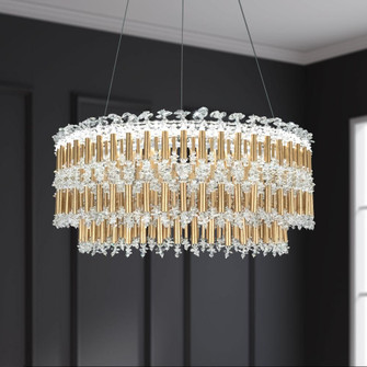 Tahitian 25in LED 3000K/3500K/4000K 120V-277V Pendant in Heirloom Gold with Clear Optic Crystal (168|S8124-22O)