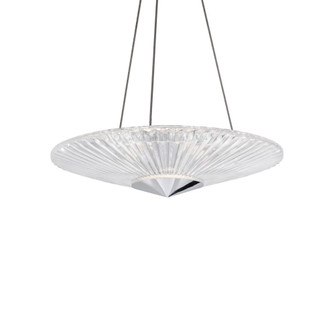 Origami 24in LED 3000K/3500K/4000K 120V-277V Pendant in Polished Chrome with Clear Heritage Handcu (168|S7224-702H)