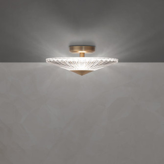 Origami 16in LED 3000K/3500K/4000K 120V-277V Semi-Flush Mount in Aged Brass (168|S7216-700H)