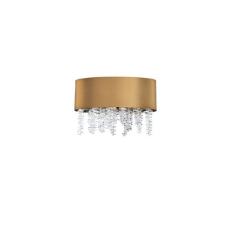 Soleil 10in LED 3000K/3500K/4000K 120V-277V Wall Sconce in Aged Brass with Clear Optic Crystal (168|S3510-700O)