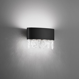 Soleil 10in LED 3000K/3500K/4000K 120V-277V Wall Sconce in Black with Clear Optic Crystal (168|S3510-18O)