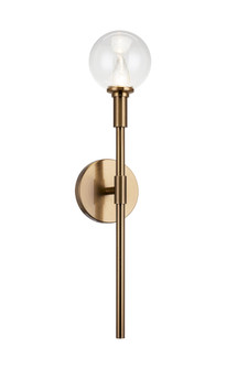 Candlestix Aged Gold Brass Wall Sconce (3605|W64801AGCL)