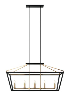 Mavonshire Black + Aged Gold Brass Chandelier (3605|C67005BKAG)