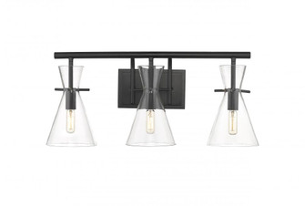 Colden - 3 Light - 24 inch - Matte Black - Bath Vanity Light (3442|354-3W-BK-CL)