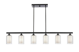 Fairbank - 6 Light - 48 inch - Matte Black - Stem hung - Island Light (3442|342-6I-BK-CLW-LED)