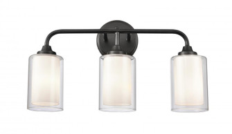 Fairbank - 3 Light - 20 inch - Matte Black - Bath Vanity Light (3442|342-3W-BK-CLW)