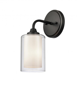 Fairbank - 1 Light - 5 inch - Matte Black - Bath Vanity Light (3442|342-1W-BK-CLW)