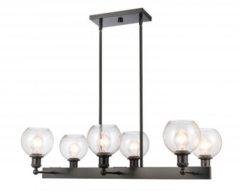Concord - 6 Light - 35 inch - Matte Black - Stem hung - Island Light (3442|341-6CR-BK-G124-6)