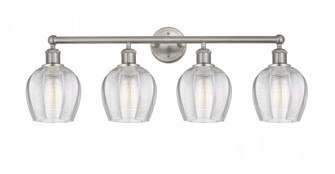Norfolk - 4 Light - 33 inch - Brushed Satin Nickel - Bath Vanity Light (3442|616-4W-SN-G462-6)