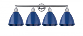 Plymouth - 4 Light - 35 inch - Polished Chrome - Bath Vanity Light (3442|616-4W-PC-MBD-75-BL)