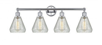 Conesus - 4 Light - 33 inch - Polished Chrome - Bath Vanity Light (3442|616-4W-PC-G275)