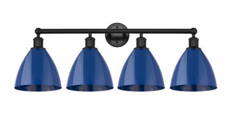 Plymouth - 4 Light - 35 inch - Matte Black - Bath Vanity Light (3442|616-4W-BK-MBD-75-BL)