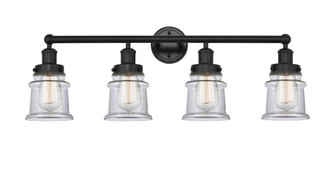 Canton - 4 Light - 32 inch - Matte Black - Bath Vanity Light (3442|616-4W-BK-G182S)