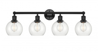 Athens - 4 Light - 33 inch - Matte Black - Bath Vanity Light (3442|616-4W-BK-G122-6)