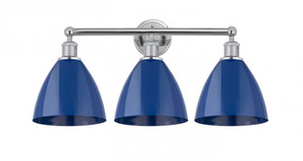 Plymouth - 3 Light - 26 inch - Polished Chrome - Bath Vanity Light (3442|616-3W-PC-MBD-75-BL)