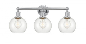 Athens - 3 Light - 24 inch - Polished Chrome - Bath Vanity Light (3442|616-3W-PC-G122-6)