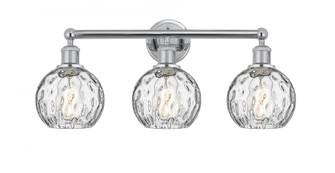 Athens Water Glass - 3 Light - 24 inch - Polished Chrome - Bath Vanity Light (3442|616-3W-PC-G1215-6)