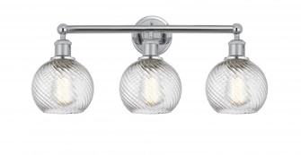 Athens Twisted Swirl 3 Light 24 inch Bath Vanity Light (3442|616-3W-PC-G1214-6)