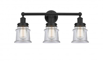 Canton - 3 Light - 23 inch - Matte Black - Bath Vanity Light (3442|616-3W-BK-G182S)